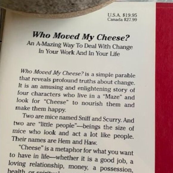 Who Moved My Cheese? by Spencer Johnson - Hardcover Book - Picture 3 of 3